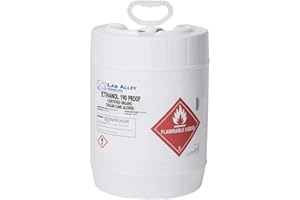 LAB ALLEY Ethanol 190 Proof (95%) Certified Organic/Vegan Sugar Cane Alcohol, FCC Food Grade-5 GAL