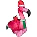 Gemmy Airblown Inflatable 3.5' Flamingo Christmas Prop Made of 70 percent fabric, 10 percent metal and 20 percent plastic