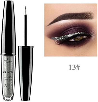 HKFV 2018 Newest Unique Charming Highlight Smoky Eyes Eyeshadow ,Metallic Shiny Attractive Design Waterproof Glitter Liquid Eyeliner (Color M)