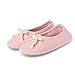 L-RUN Women’s Ballerina Style Slippers Anti-Skid House Indoor Shoes Washable