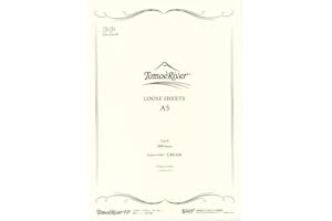 Tomoe River FP 52gsm Loose Sheet by SANZEN, 5.85 x 8.27 Inches (A5-size), Cream, 100 Sheets/Pack (SR-A5P-C)