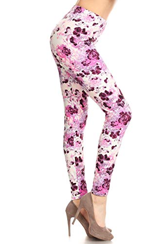 Leggings Depot Women's Ultra Soft Printed Fashion Leggings BAT1