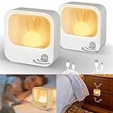 Veilleuse Enfant LED - 2 Pcs Veilleuse Bébé Rechargeable USB, Lampe Nuit Enfant 