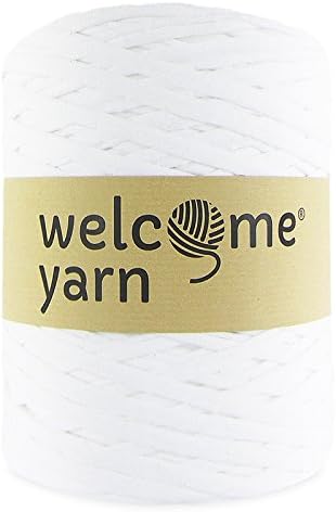 T-shirt Yarn cotton Fettuccini Zpagetti highest quality ~ 1.3 lbs (600g) and 120 yard long (~100 meter) Sewing Knitting Crochet T shirt Yarn (White) Click for More Colors