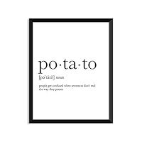 Serif Design Studios Potato Definition, College Dorm Room Decor, Dorm Wall Art, Dictionary Art Print, Office Decor, Minimalist Poster, Funny Definition Print, Definition Poster, Inspirational Quotes