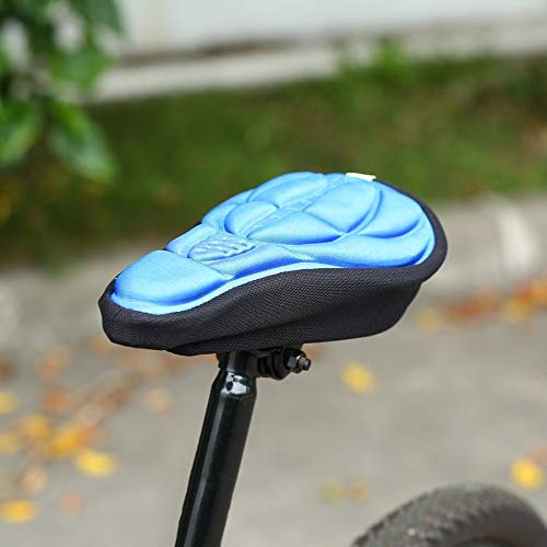 2019 Newest Cycling Bicycle Silicone Non-Slip Saddle Seat Cover Cushion Soft Pad Thick Saddle Bicycle Seat Cushion Cover Shock Absorption