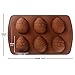 Funshowcase 6-Cavity Patterned Easter Eggs Chocolate Candy Silicone Mold 26.5x16.5x2.5cm, Medium
