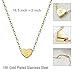 MOMOL Initial Heart Necklace 18K Gold Plated Stainless Steel Small Dainty Heart Pendant Necklace Personalized Name Necklace Tiny Letter Charm Necklace for Women