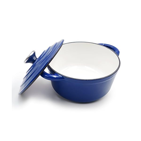 AIDEA Dutch Oven Enameled Cast Iron Round, Bread Baking Pot with Lid