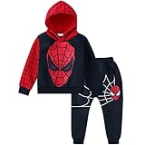 2Pcs Boys Pullover Hoodies+Pants Baby Clothing (Red, 5 Years)