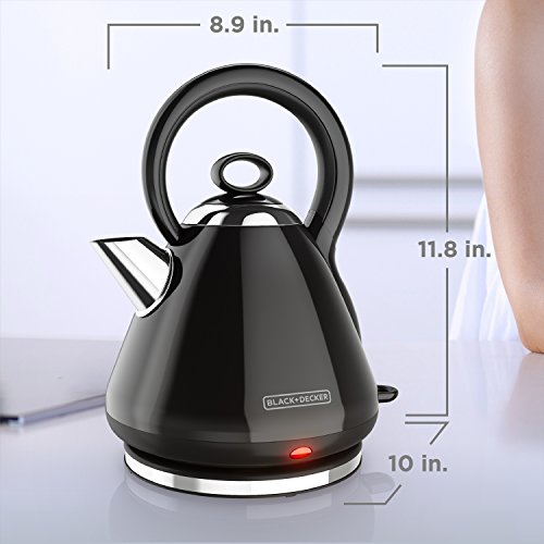 BLACK+DECKER 1.7L Stainless Steel Electric Cordless Kettle Off Grid