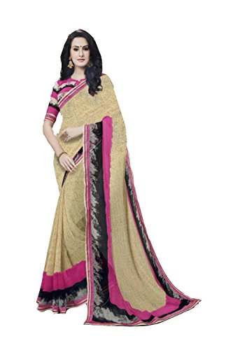 Fashions Trendz Indian Women Designer Party wear cream Color Saree Sari K-5830-53656