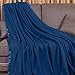 Utopia Bedding Fleece Blanket Twin Size Navy Soft Cozy Sateen Bed Blanket Microfiber