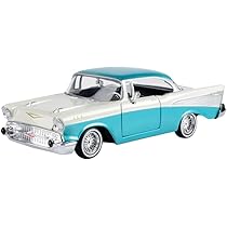 1957 Chevy Bel Air Lowrider Turquoise Metallic and White Get