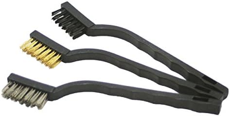 3Pcs/set Car Cleaning brush Mini Wire Detail Brass Steel Nylon Brush Kits