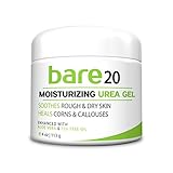 Bare Urea 20% Percent Cream for Hands, Feet, Elbows and Knees - Corn & Callus Remover - Skin Exfoliator & Moisturizer - Repairs Thick, Callused, Dead and Dry Skin