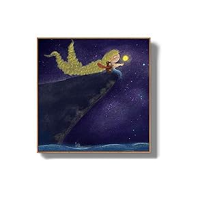 Framed Canvas Wall Art for Living Room, Bedroom Story Cartoon Princess Canvas Prints for Home Decoration Ready to Hanging - 16x16 inches