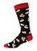 Fine Fit Man Cave Trouser Socks (Hotdog - Black)