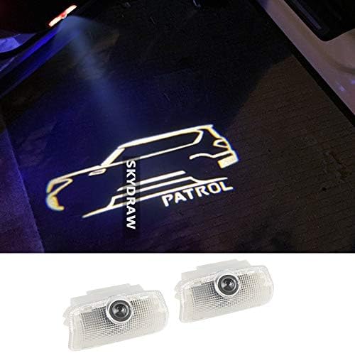 1 Pair For NISSAN PATROL Y62 (2010-2019) Car LED Door Welcome Warning Light Projector Ghost Shadow Light