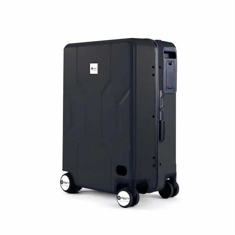 Space Suitcases Smart Auto Follow Rideable Suitcase 33L, Lightweight Electric Luggage Scooter For Travel With Digital Lock, Waterproof And Lightweight
