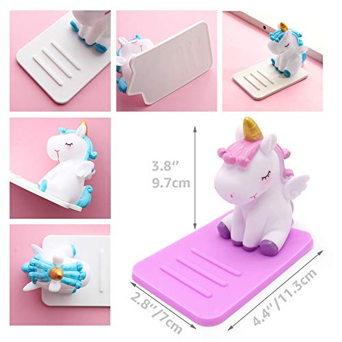 Unicorn Phone Holder - 3 Pack Adjustable Stand - Lovely Animal Desktop Cell Phone Stand, Creative Cartoon Multi-Function Desk Phone Stand, Smartphone Dock, Accessories Desk, Unicorn Gift for Girl