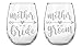 Wedding Party Wine Glasses (Mother of the Bride and Groom Set, Arrow, 2)