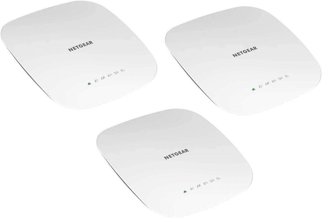 NETGEAR Wireless Access Point (WAC540B03-10000S) - Tri-Band AC3000 WiFi Speed| 1 x 1G Ethernet LAN Port | MU-MIMO | Insight Remote Management | PoE+ or Optional Power Adapter | 3-pack