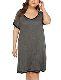 Camisón de manga corta para dama con cuello en V