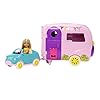 Barbie-Club-Chelsea-Camper Barbie Club Chelsea Camper Playset with Chelsea Doll, Puppy, Car, Camper, Firepit, Guitar and 10 Accessories, Gift for 3…