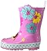 Kidorable Dora the Explorer Purple Rubber Rain Boots w/Butterfly Pull On Heel Tab (Big Kid)