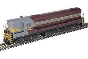 Atlas HO Scale C.P. Locomotive, Silver, Gray/Maroon/Yellow, Late Scheme 8917