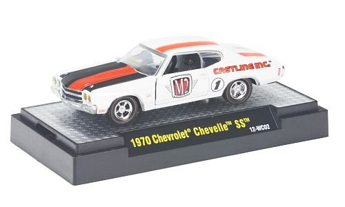 Chevrolet Chevelle SS, white, 1970, Model Car, Ready-made, M2 Machines 1:64