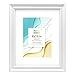 Memory Island, 11x14 Picture Frames, Display 8x10 Photo with Mat or 11 by 14 Picture Without Mat for Wall Mount. Set of 3. White Frames with Real Glass.