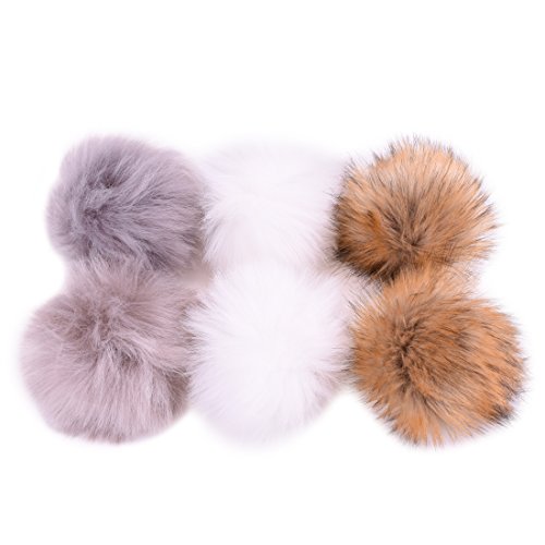 3 JINSEY+Fluffy+Pompom+Ball+Scarves