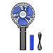 HandFan Portable Handheld Fan, Mini Personal Fan, Battery Operated Cooling Rechargeable, 180° Foldable Small Hand Fan, USB Powered, for Home, Office, Outdoor, Hiking, Travel, Stroller(Black&Blue)