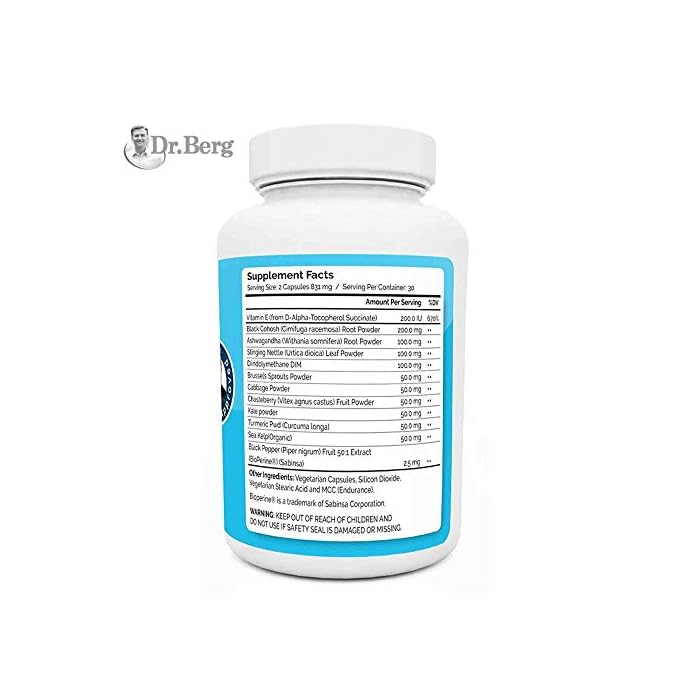 Dr. Berg’s Estrogen Balance with DIM Diindolylmethane Natural Estrogen Supplements for Women
