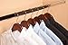 Topline Classic Wood Shirt Hangers - Mahogany Finish (20-Pack)