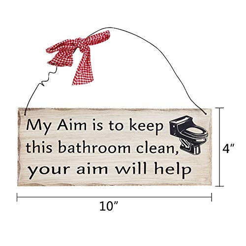 YK Decor My Aim is to Wood Folk Wisdom Plaque Sign Wall Decorative Wooden Hanging Sign with Hanging String