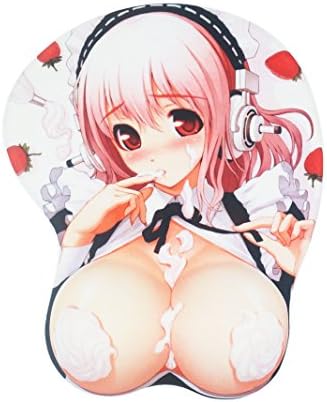 Tangibler-8''×10''×1.4'' 3D Silicone Wrist Rest Mouse Pad/Gaming Mouse Pad/Anime Game Cartoon Girl Big Breast Bottom Mouse Pads #6 (010)