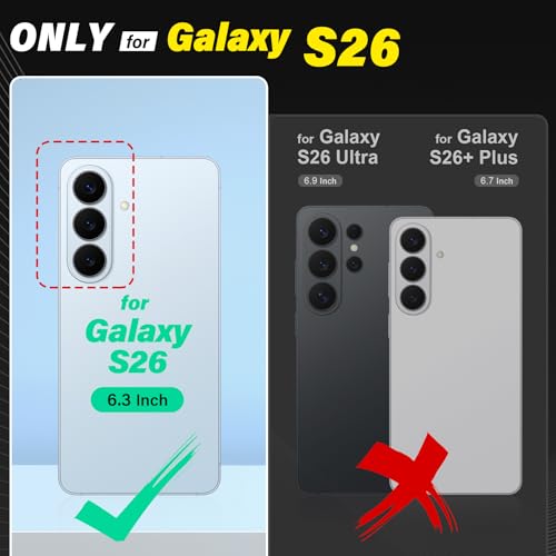 TUCCH Galaxy S26 Case, Protective Case with Card Slot, Folding Stand, RFID Blocking, TPU Inner Shell, Wallet PU Leather Compatible with Galaxy S26 5G (6.3 inch 2026), Textured Black
