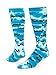 Red Lion Tie Dyed Mustache Athletic Socks ( Tie Dye Neon Blue - Medium )