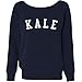 Customized Girl Kale University Sweatshirt: Ladies Triblend Wideneck Sweatshirt