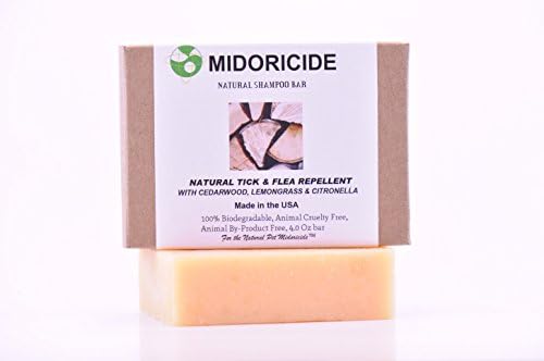 MIDORICIDE NATURAL PET SHAMPOO BAR-CEDARWOOD+LEMONGRASS+CITRONELLA-Flea &amp; Tick Fighter-Deet Free- 4oz
