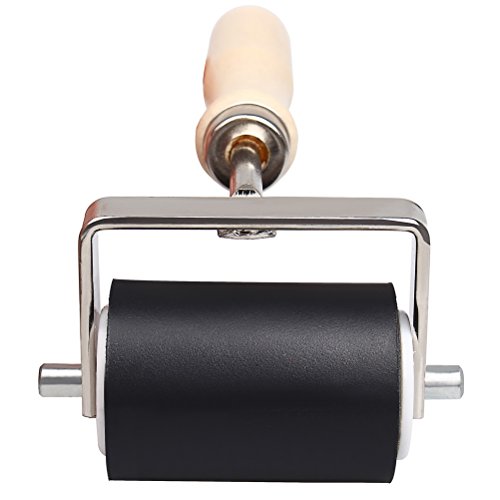 Color Scissor 2 Inch Hard Rubber Brayer Roller for Anti Skid Tape Construction Tools Print Ink and Stamping Tools