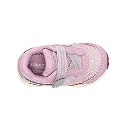 Saucony unisex child Ride 10 Jr Sneaker, Pink