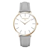Simple Women Men Quartz Watch PU Leather/Alloy Strap Ladies Girls Dress Wristwatch