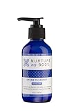 Nurture My Body All-Natural Facial Cream Cleanser & Wash, Fragrance Free, 4 fl oz. - Certified Organic Ingredients