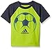 adidas Little Boys' Active Raglan Tee Shirt, Semi Solar Slime, 6