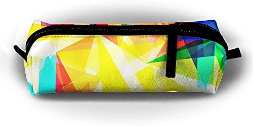 Bright-coloured Triangles Pattern Pencil Case ,Pen Bag For Pens, Pencils, Highlighters, Gel Pen, Markers And Other School Supplies