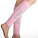 Compression Calf Sleeve, Sleeves for Calf Strains, Running, Shin Splints, Varicose Veins, Injury Recovery & Prevention, 20-30mmHG, Mojo Compression (Large, Pink)
